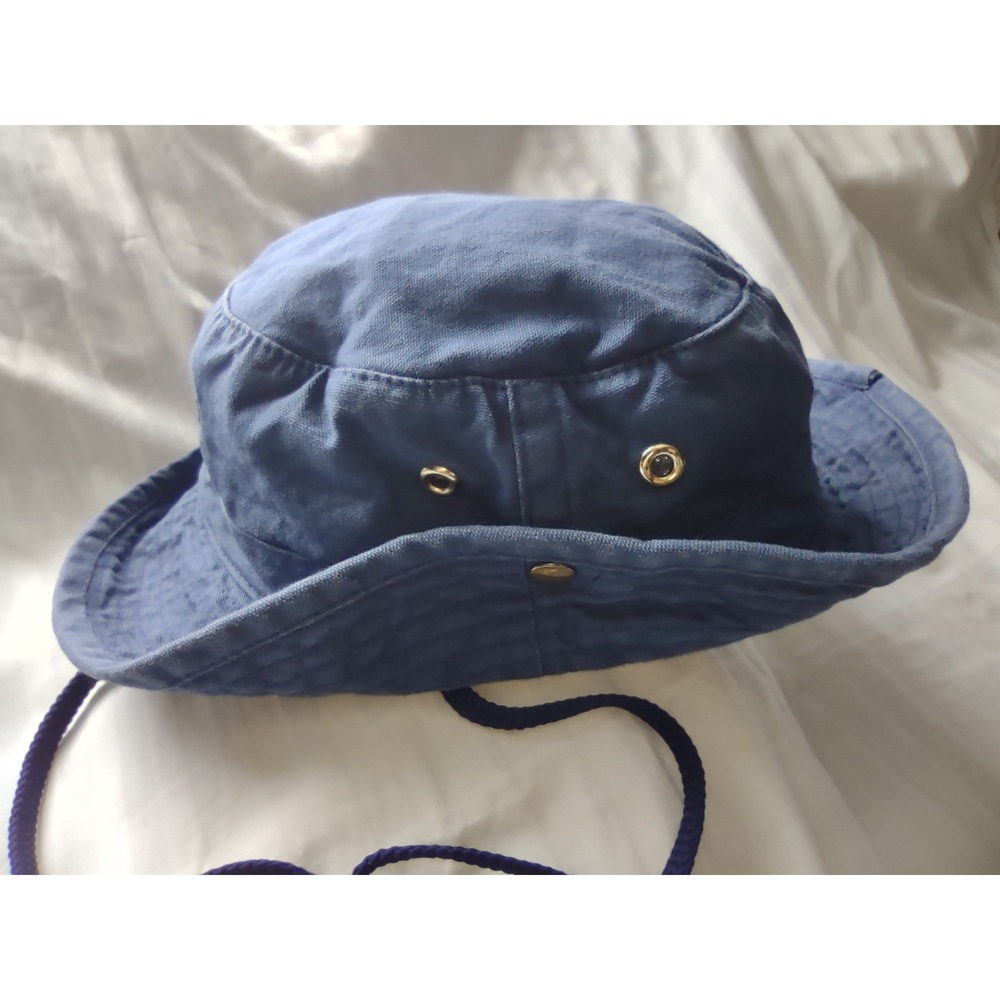 Dog Daze Canvas Bucket‎ Hat Navy Blue with Chin Strap Made in Bangladesh - Picture 5 of 6